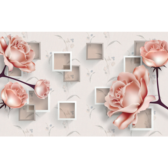 Carta da parati panoramica - Fiori 3D