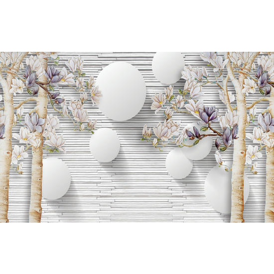 Carta da parati panoramica - Fiori 3D