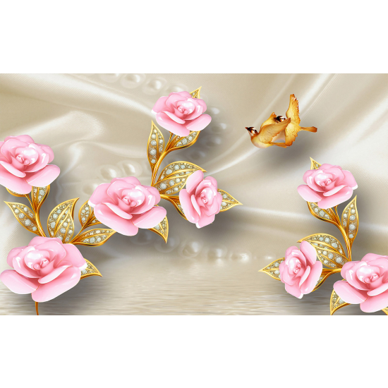 Carta da parati panoramica - Fiori 3D