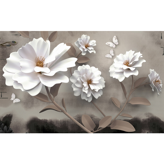 Carta da parati panoramica - Fiori 3D