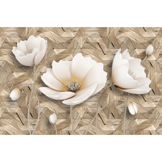 Carta da parati panoramica - Fiori 3D