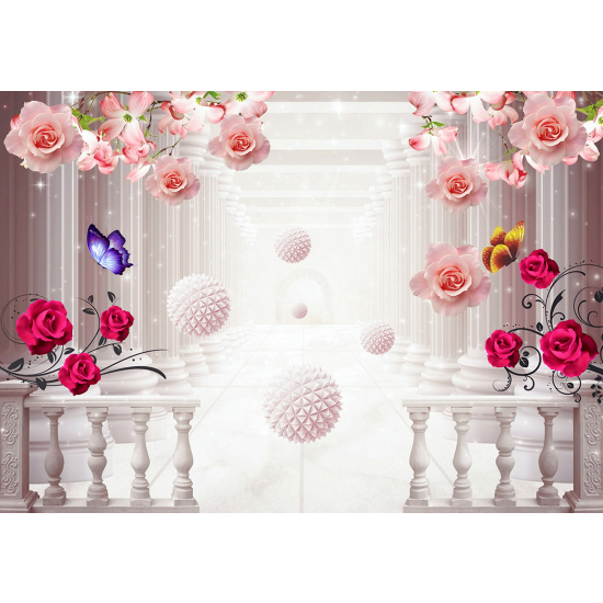 Carta da parati panoramica - Fiori Design 3D