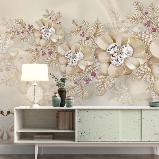 Carta da parati panoramica - Fiori Effetto 3D