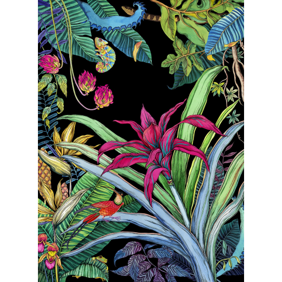 Carta da parati panoramica - Fiori Uccelli