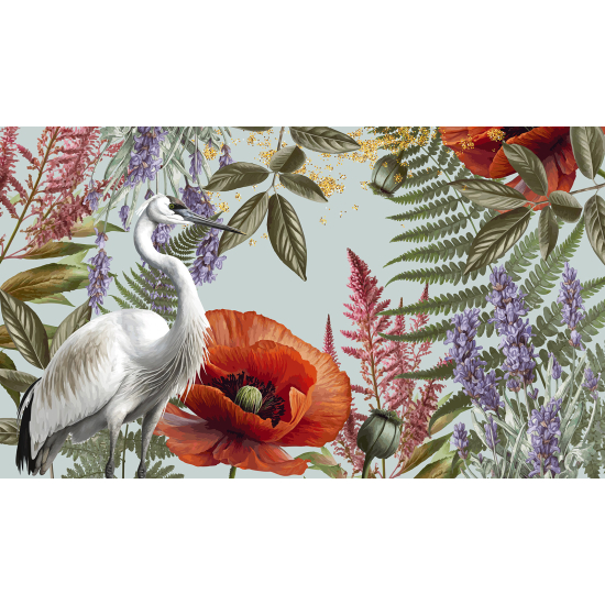 Carta da parati panoramica - Fiori Uccello
