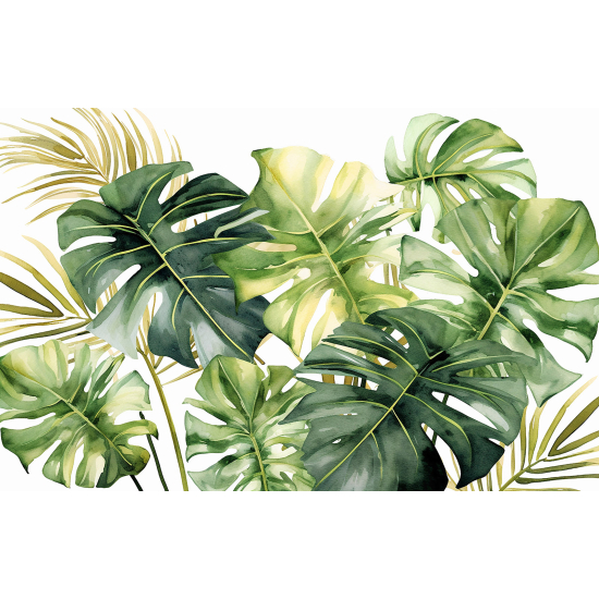 Carta da parati panoramica - Foglie Tropicali