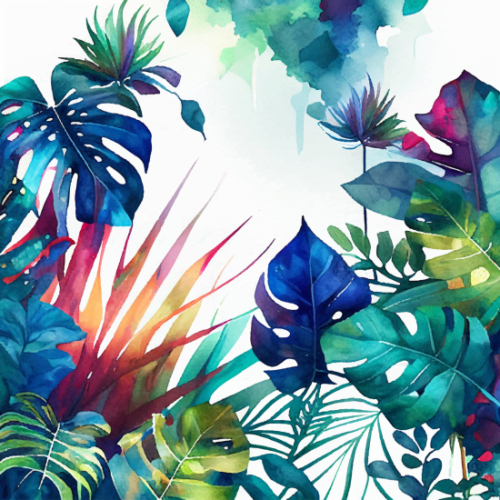 Carta da parati panoramica - Foglie tropicali