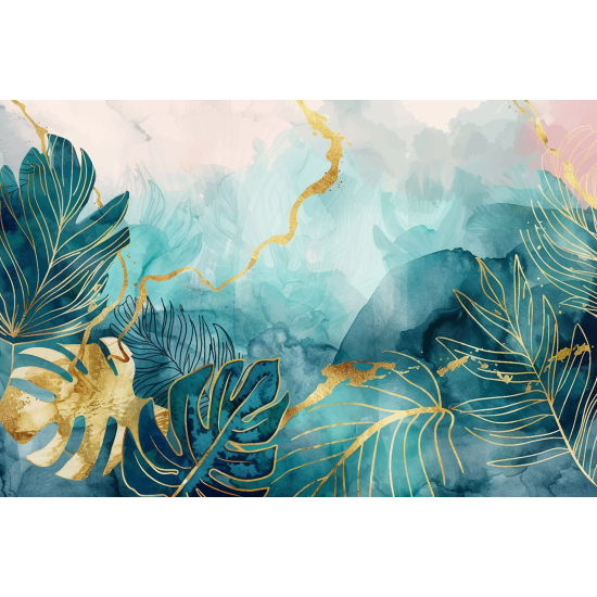 Carta da parati panoramica - Foglie tropicali