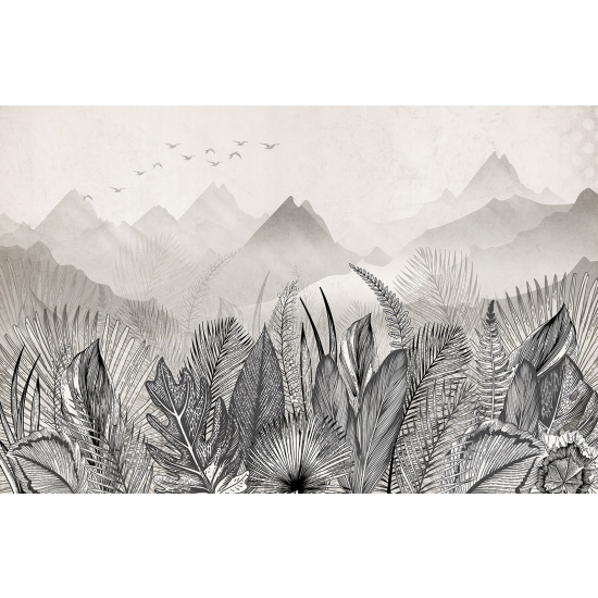 Carta da parati panoramica - Foglie tropicali