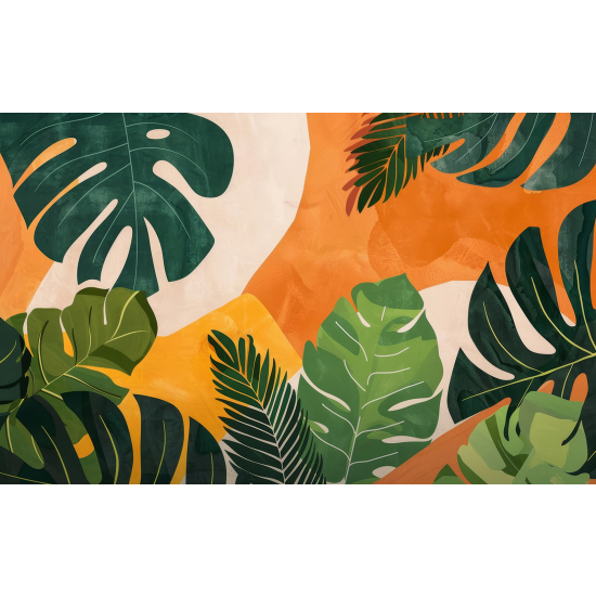 Carta da parati panoramica - Foglie tropicali