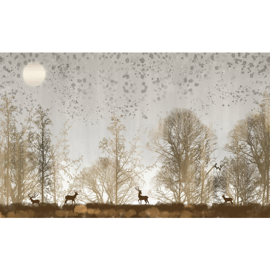 Carta da parati panoramica - Foresta Cervi