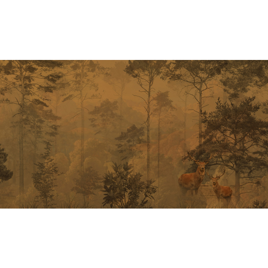 Carta da parati panoramica - Foresta Cervi