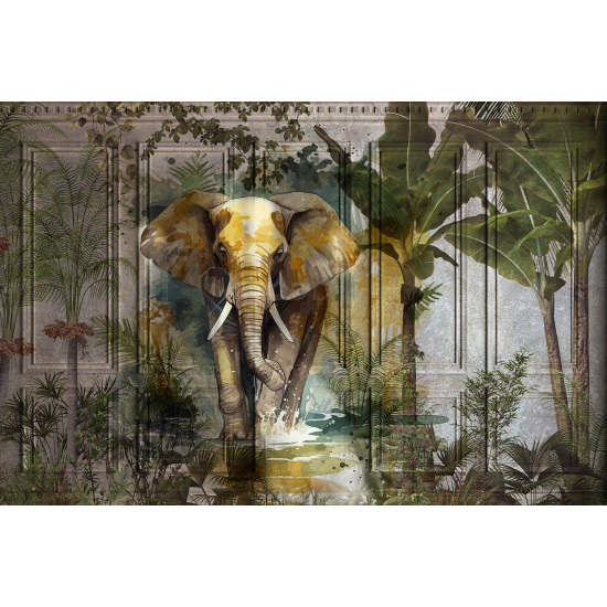 Carta da parati panoramica - Foresta Tropicale Elefante