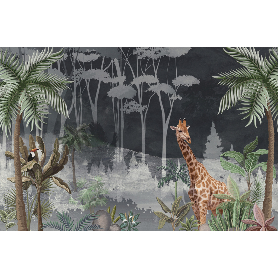 Carta da parati panoramica - Foresta Tropicale Giraffa