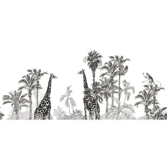 Carta da parati panoramica - Foresta tropicale Giraffe