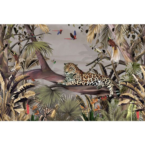 Carta da parati panoramica - Foresta Tropicale Leopardo