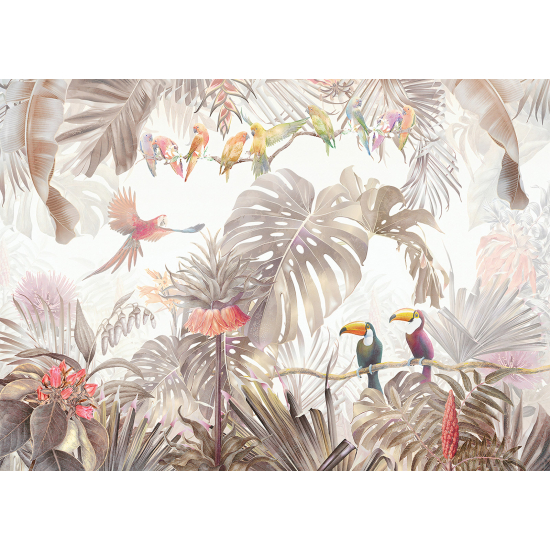 Carta da parati panoramica - Foresta tropicale Uccelli