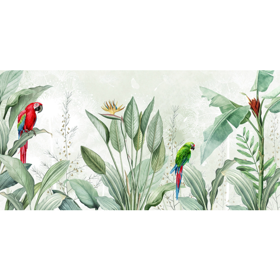 Carta da parati panoramica - Foresta Tropicale Uccelli