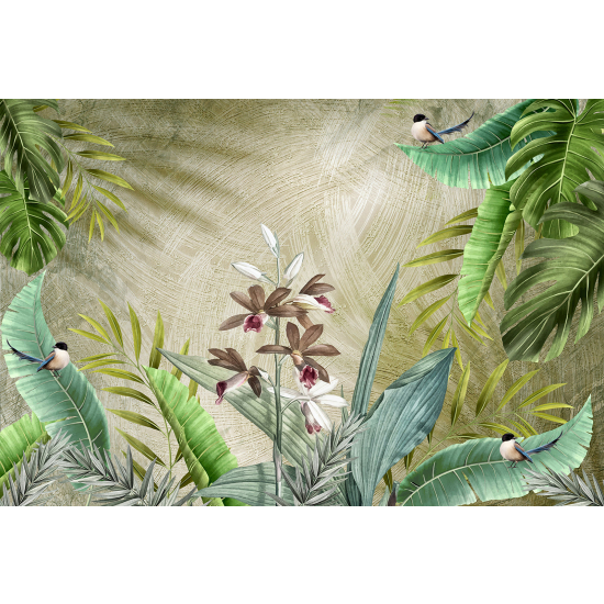 Carta da parati panoramica - Foresta Tropicale Uccelli