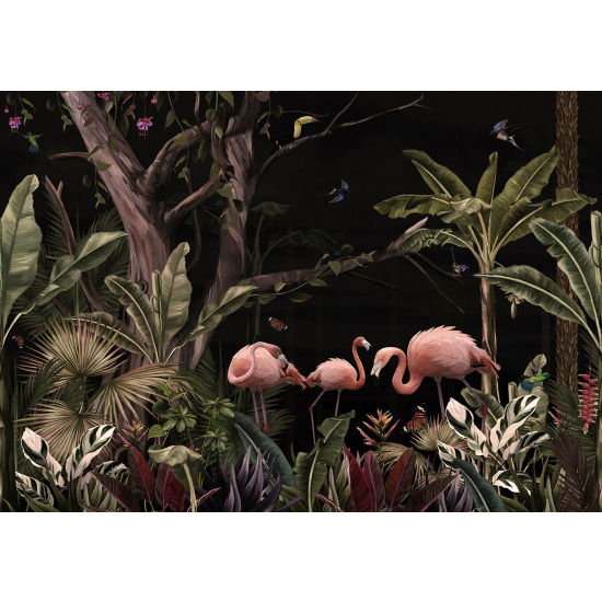Carta da parati panoramica - Foresta Tropicale Uccelli