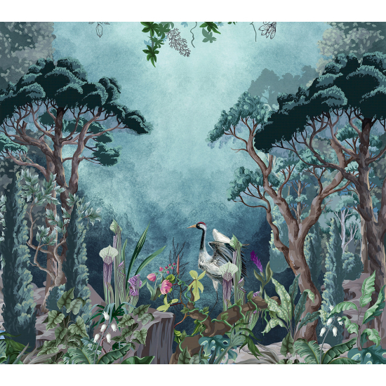 Carta da parati panoramica - Foresta Tropicale Uccello