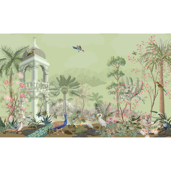 Carta da parati panoramica - Giardino Uccelli