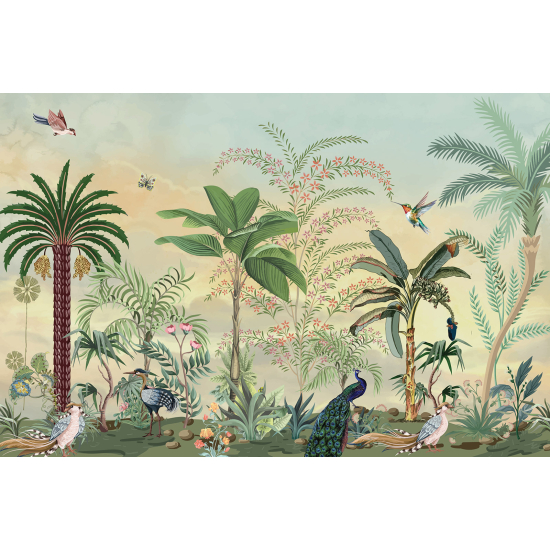 Carta da parati panoramica - Giardino Uccelli