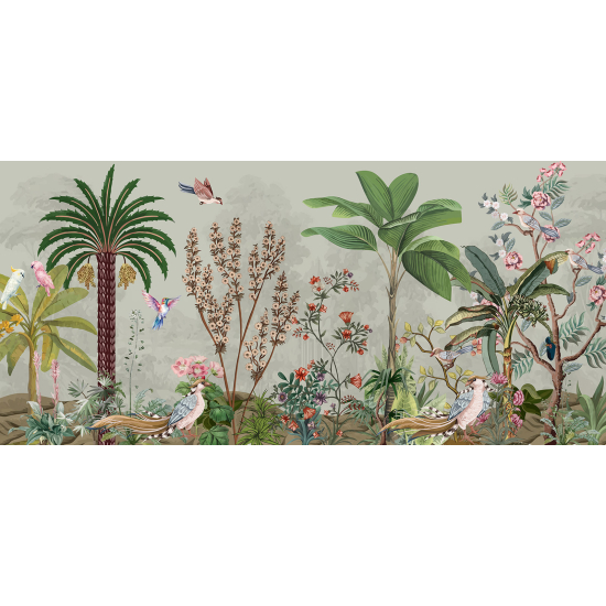 Carta da parati panoramica - Giardino Uccelli