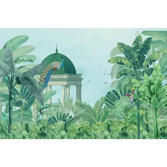Carta da parati panoramica - Giardino Uccelli