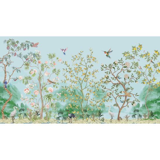 Carta da parati panoramica - Giardino Uccelli