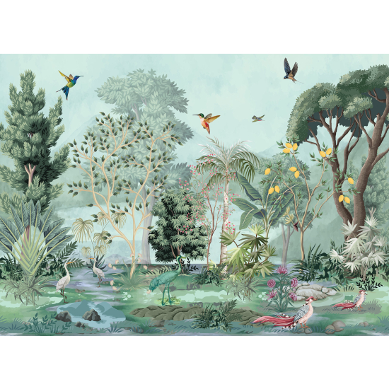 Carta da parati panoramica - Giardino Uccelli