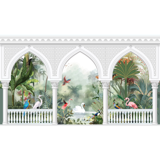 Carta da parati panoramica - Giardino Uccelli