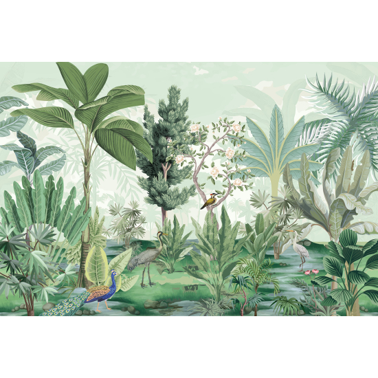 Carta da parati panoramica - Giardino Uccelli