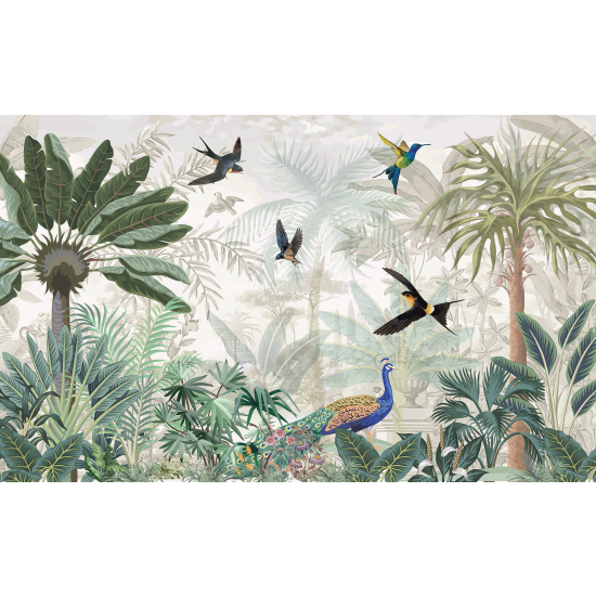 Carta da parati panoramica - Giardino Uccelli