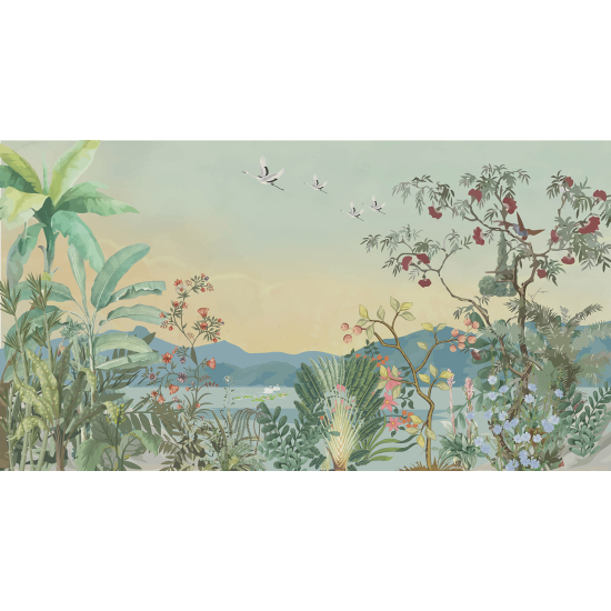 Carta da parati panoramica - Giardino Uccelli