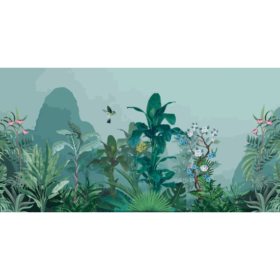 Carta da parati panoramica - Giardino Uccelli