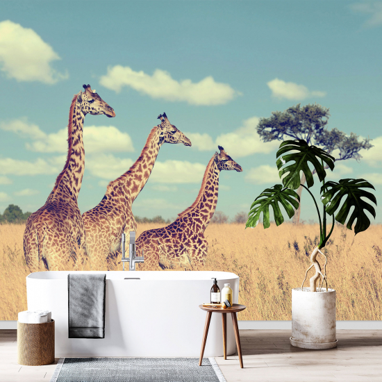 Carta da parati panoramica - Giraffe Savana