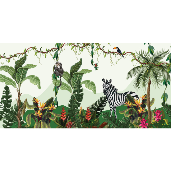 Carta da parati panoramica - Giungla Animali