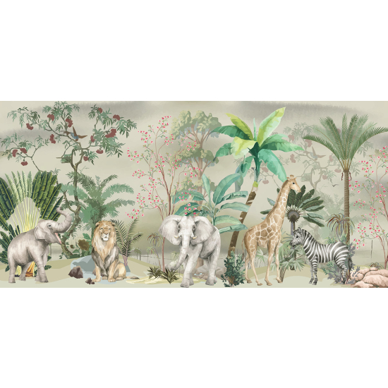 Carta da parati panoramica - Giungla Animali