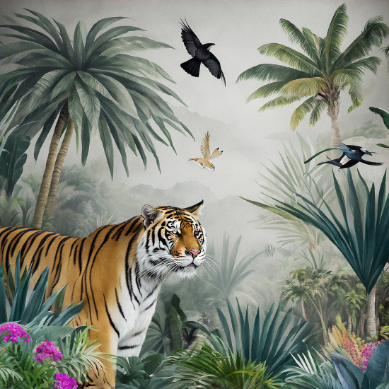 Carta da parati panoramica - Giungla Animali