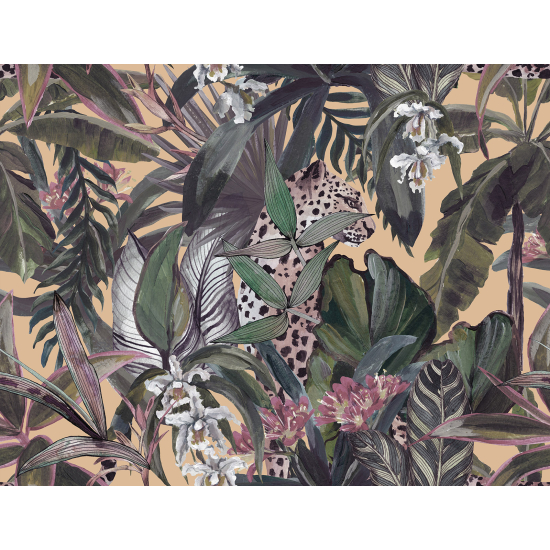 Carta da parati panoramica - Giungla Leopardo