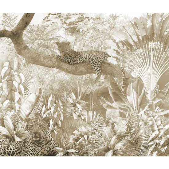 Carta da parati panoramica - Giungla Leopardo