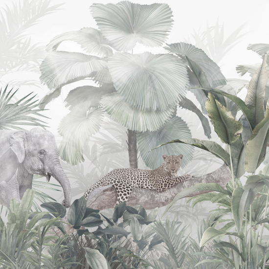 Carta da parati panoramica - Giungla Leopardo