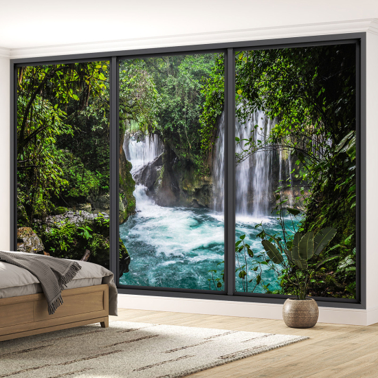 Carta da parati panoramica - Illusione ottica - Cascata