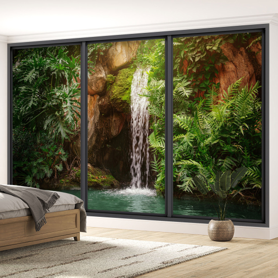 Carta da parati panoramica - Illusione ottica - Cascata