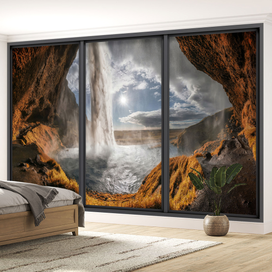 Carta da parati panoramica - Illusione ottica - Cascata