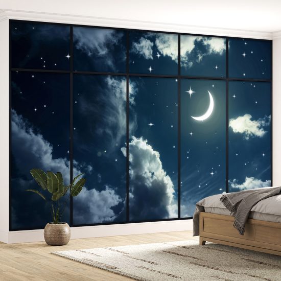 Carta da parati panoramica - Illusione ottica - Cielo stellato