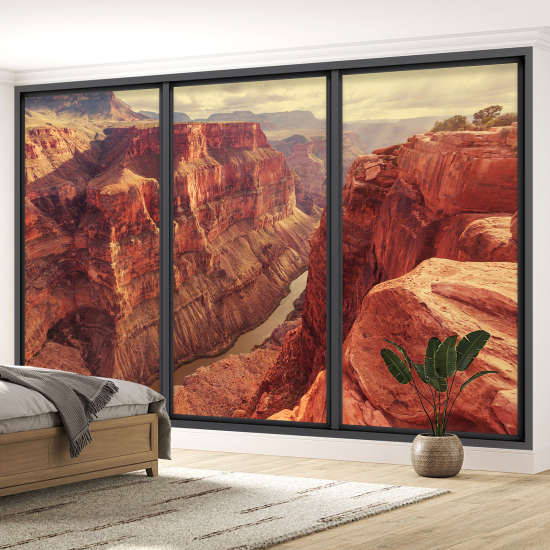 Carta da parati panoramica - Illusione ottica - Grand Canyon