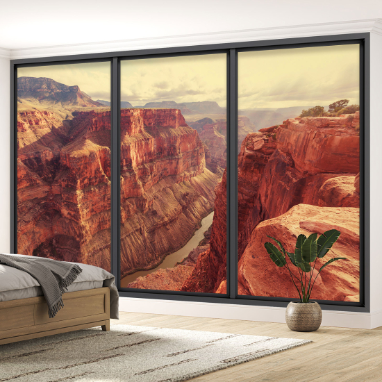 Carta da parati panoramica - Illusione ottica - Grand Canyon
