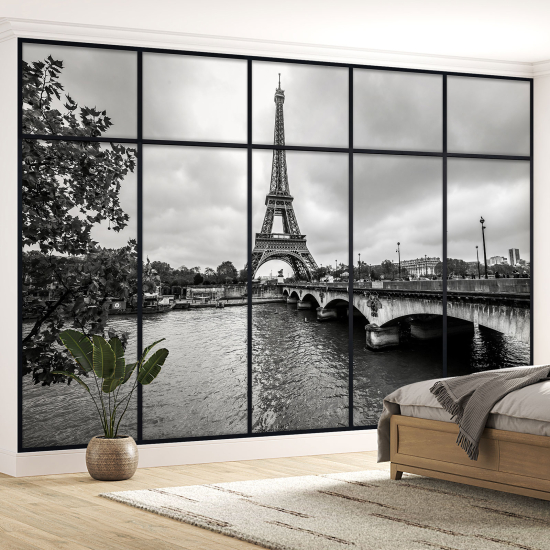 Carta da parati panoramica - Illusione ottica - Parigi Torre Eiffel